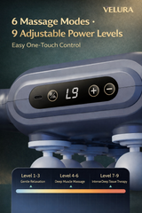 VELURA Eight Headed Fascia Gun SRK-12 – 8-Head Deep Tissue Percussion Muscle Massager