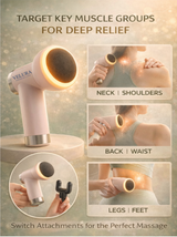 VELURA Shiatsu Massage Gun SRK-11 – Deep Tissue Percussion Massager with 6 Speed Levels & 4 Massage Heads