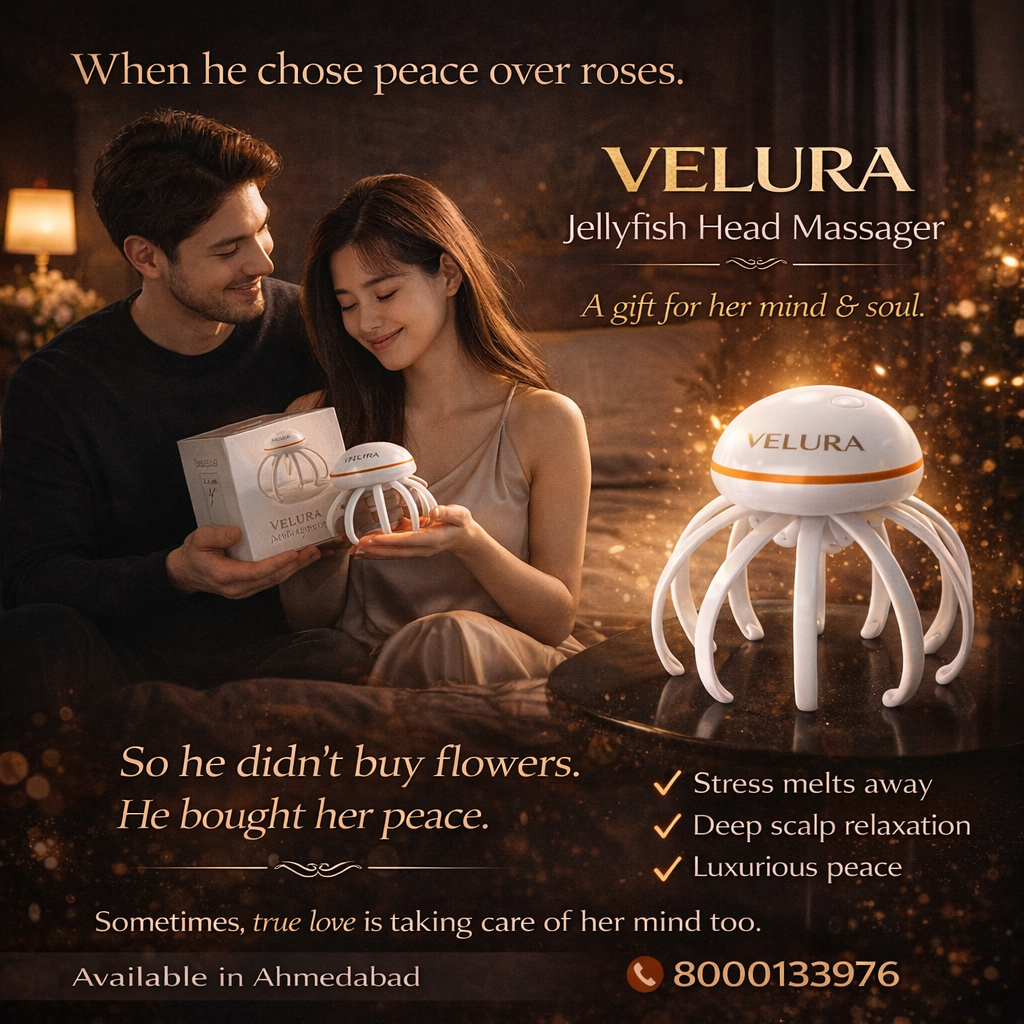 VELURA Jellyfish Head Massager SRK-8 – Electric Scalp Massager for Stress Relief & Deep Relaxation
