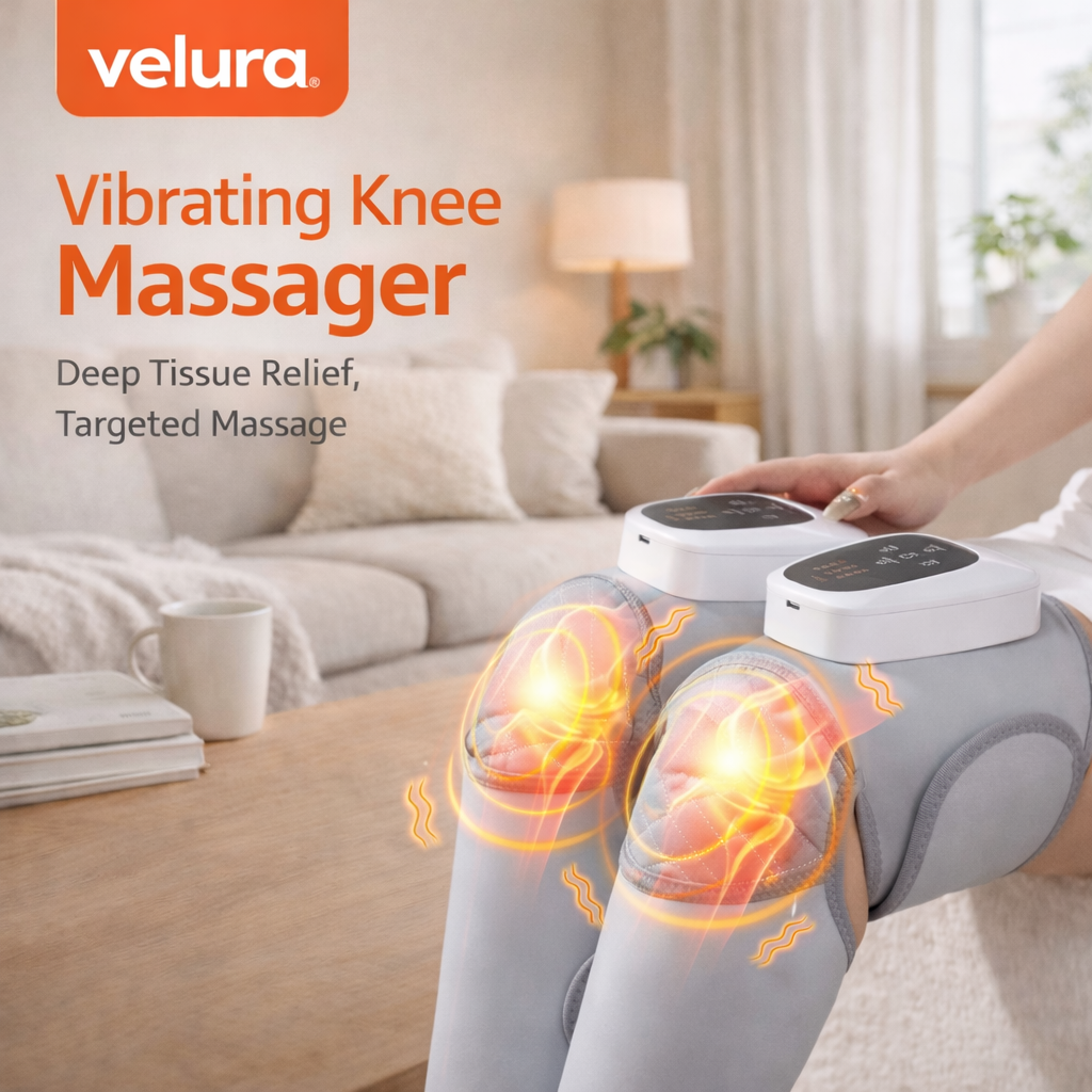 Velura Hot Compress Knee Massager SRK-15 – Heated Knee Pain Relief with Vibration Therapy
