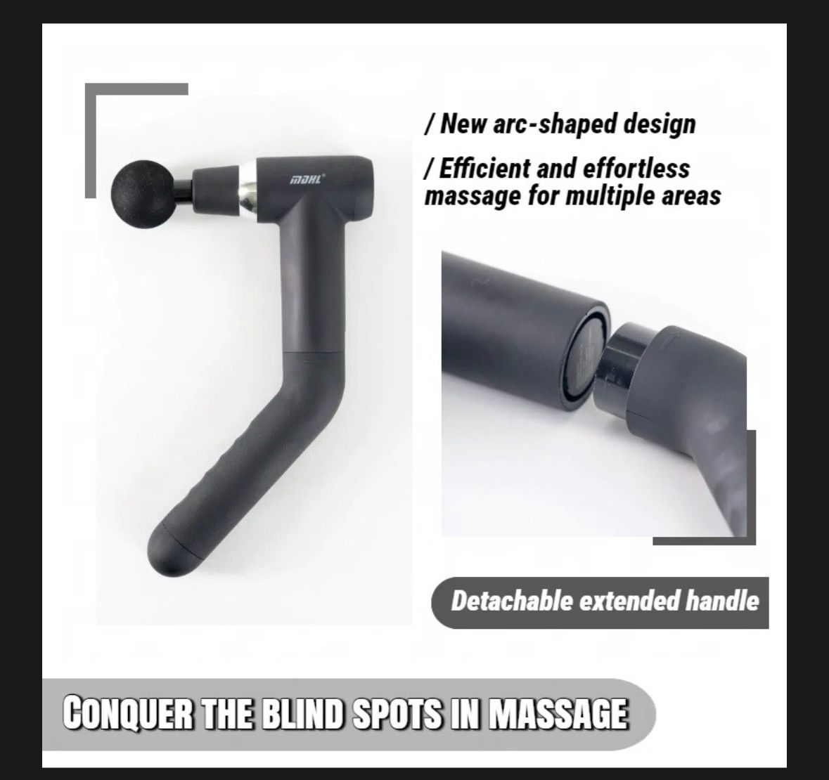 VELURA Warm Compress Massage Gun SRK-10 – Deep Tissue Massager with Heat Therapy & 6 Speed Levels