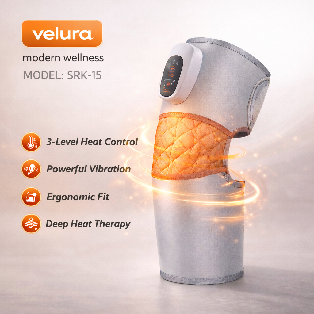 Velura Hot Compress Knee Massager SRK-15 – Heated Knee Pain Relief with Vibration Therapy