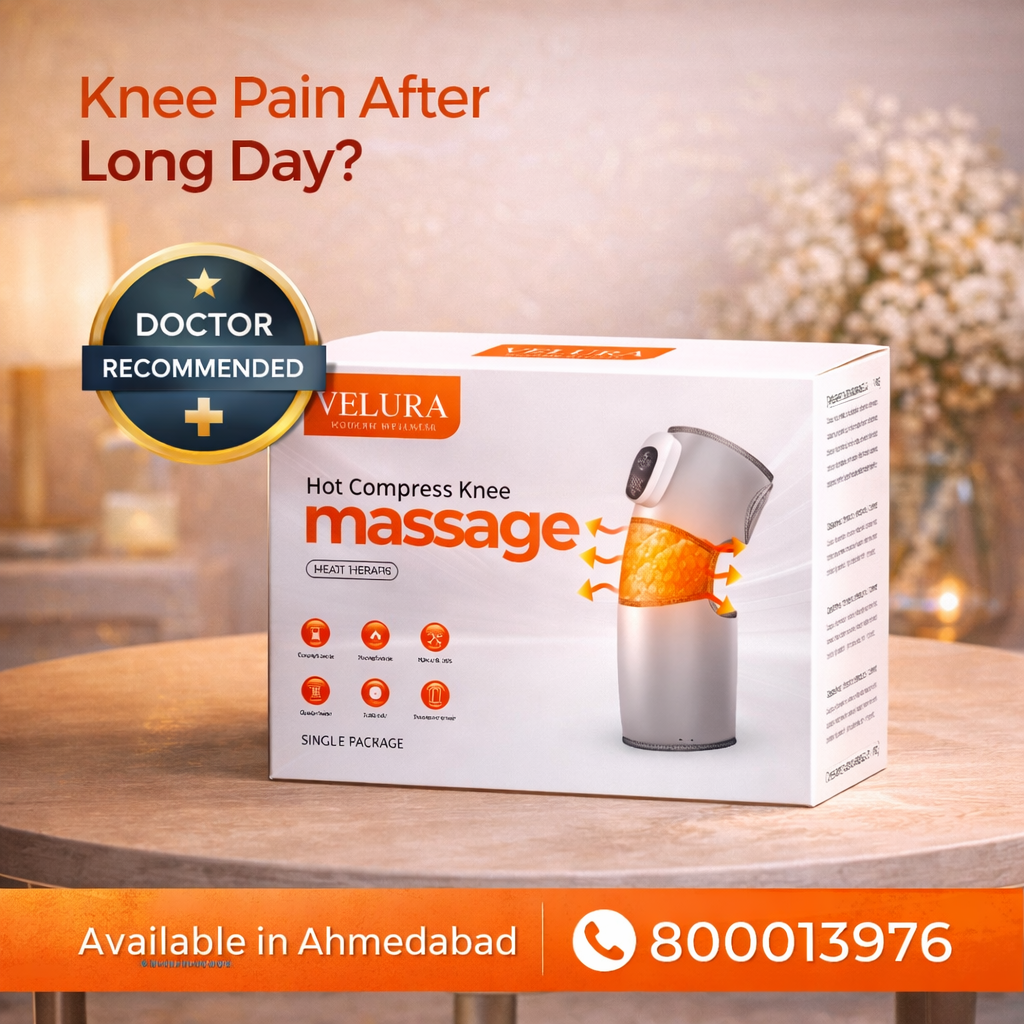 Velura Hot Compress Knee Massager SRK-15 – Heated Knee Pain Relief with Vibration Therapy