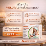 Velura Electric Head Massager SRK-7 with Heat Therapy – Relaxation, Stress Relief & Better Sleep