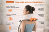 VELURA Shoulder & Neck Massager SRK-14 – Deep Kneading Shiatsu Massage with Heat Therapy
